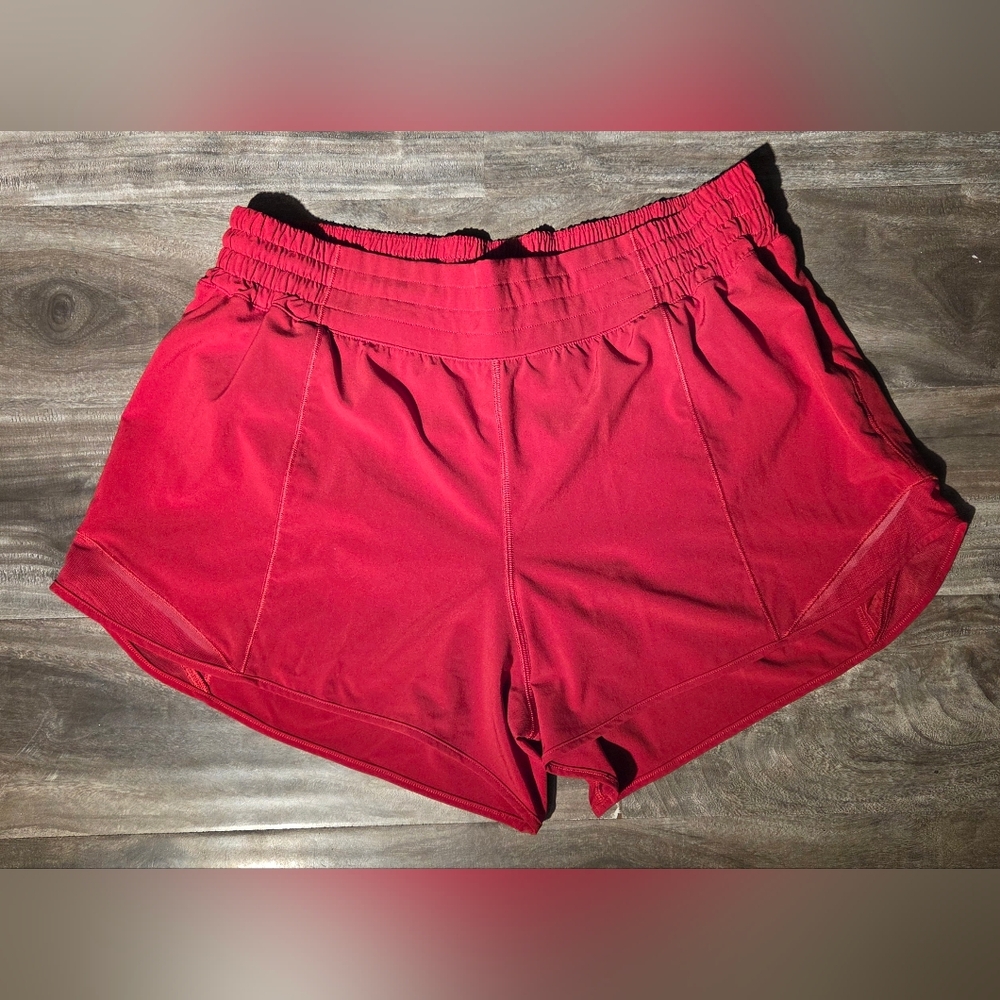 Lululemon Athletica Cherry Red Athletic Shorts